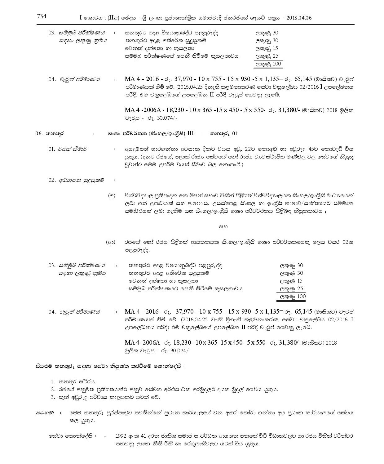 Senior Training Officer, Senior Research Officer, Lecturer, Assistant Librarian, English Instructor, Translator (Sinhala/English) - National Institute of Social Development